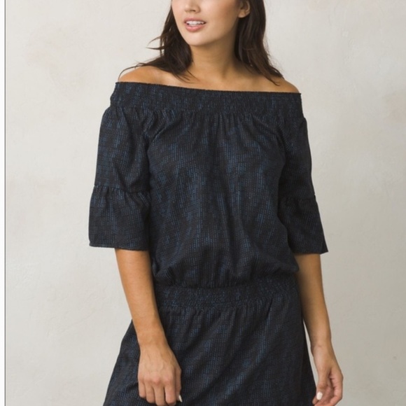 Prana Lenora Off Shoulder Dress Size Small EUC - Picture 7 of 8